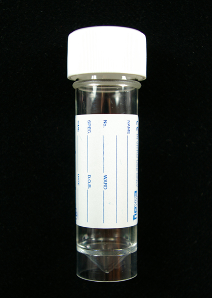 30ml Universal container with cap with patient label sterile PS