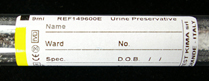 Vacutest urine collection system label