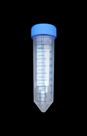 50ml Centrifuge Tube with blue cap, conical, printed graduations, sterile, PP, 25/bag x 20
