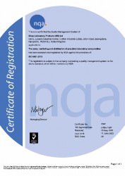 The latest ISO 9001:2015 QMS Certificate