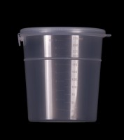 300ml Laboratory container with hinged press on lid with lock