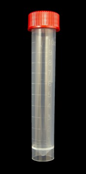 10ml Transport Tube with red cap, non sterile, PP