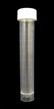 10ml Transport Tube with white cap, non sterile, PP