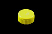 Screw Cap with black 'o'-ring, for microtube with moulded graduations, yellow