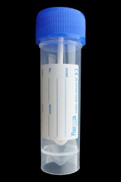 30ml Universal container with cap & spoon, labelled, sterile, PP