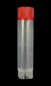 2.5ml Graduated Storage Vial, red cap, non sterile