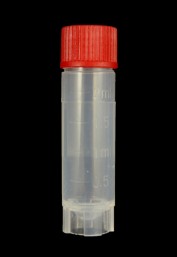 2.0ml Graduated Storage Vial, red cap, non sterile