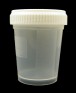 120ml Specimen Container with white screw cap, PP